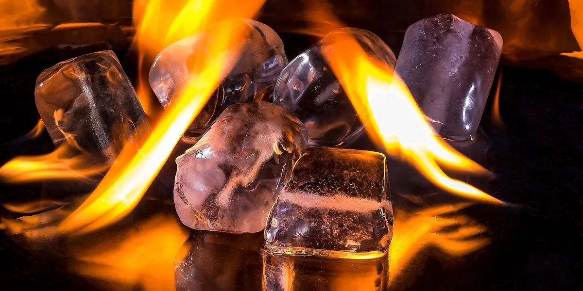 Close-up of flames and glowing embers illustrating heating sources used in animal enclosure setups.